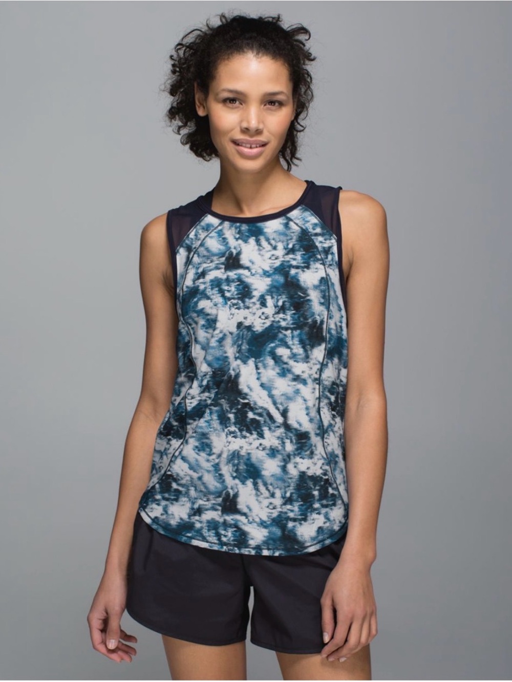 Lululemon Sculpt Tank Sea Side Silver Fox Alberta Lake / Naval Blue Size 6 NWOT